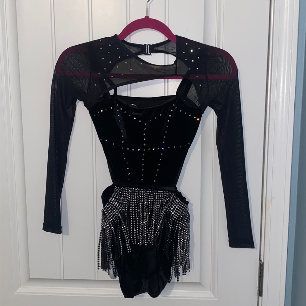 Weissman Black and Silver Sparkle Dance Costume